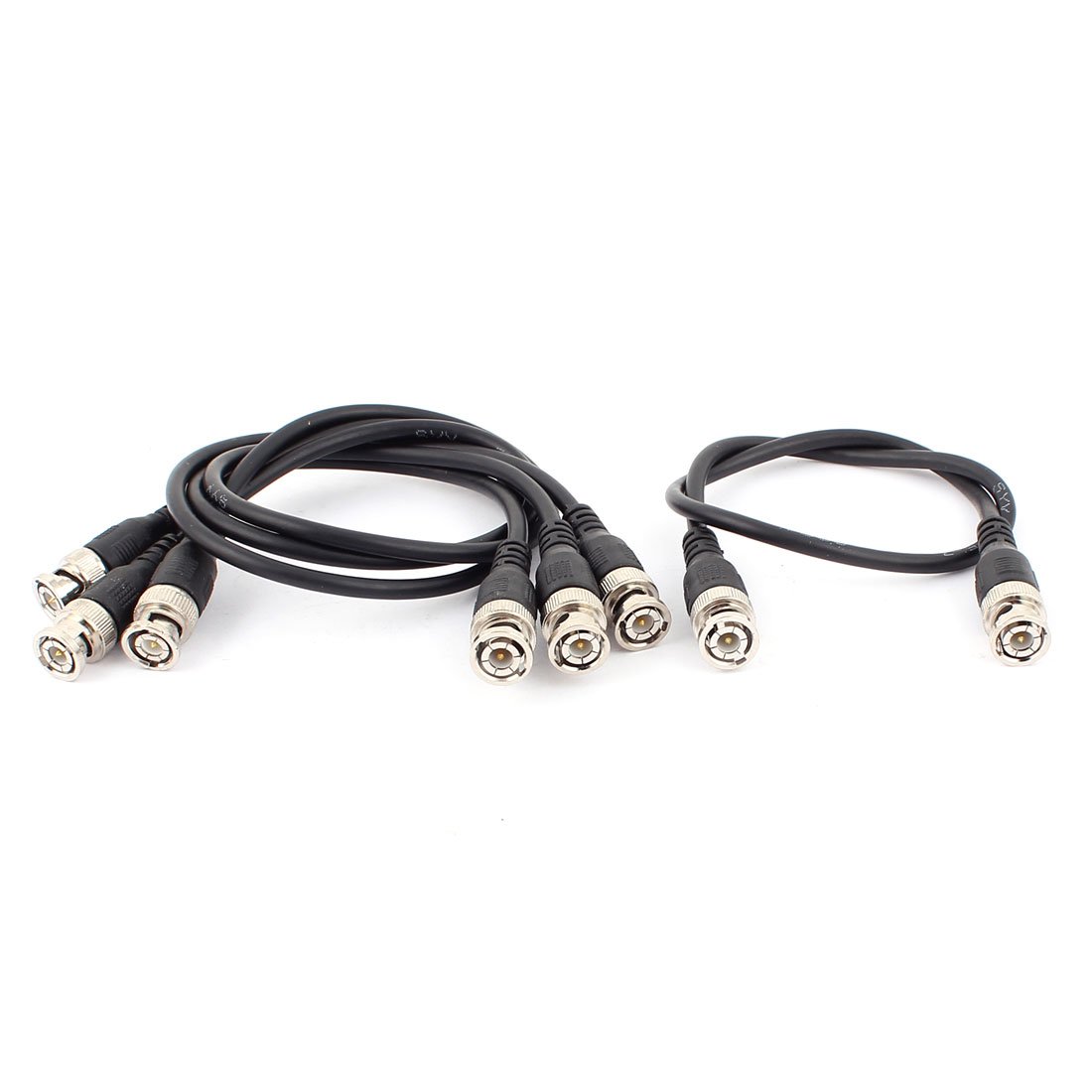 sourcing map 4Pcs 50CM BNC Male to Male M/M Video Coaxial Cable for CCTV Security Camera