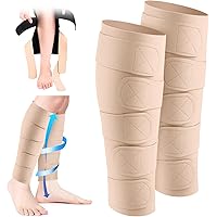 Produktbild von Croknit 3 Paar Lymphödem-Kompressions-Beinbandagen, Verstellbares Set