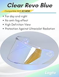 Logto New K3 Visor Compatible With New AGV K3 Visor