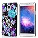 Note 4 Case,Galaxy Note 4 Case - Mavis's Diary 3D Handmade Bling Crystal Luxury Full Diamonds Shiny Music Note Blue Purple Flower Hard Back Case Black Cover for Samsung Galaxy Note 4 SM-N910S SM-N910C