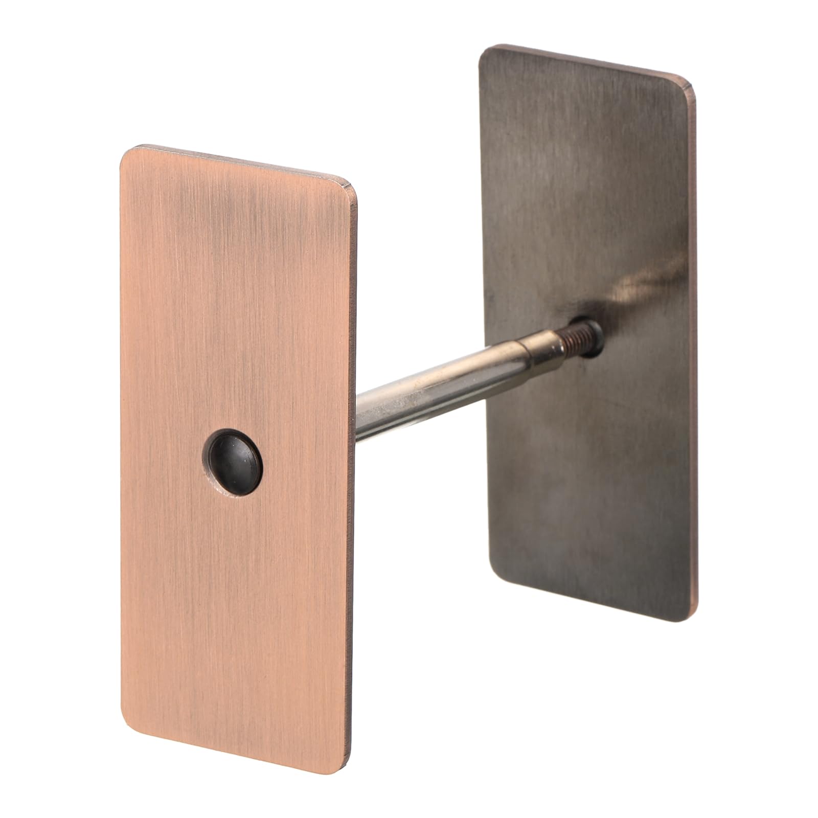 PATIKIL Door Hole Cover Plate, 2 13/16 Inches Zinc Alloy Cuboid Deadbolt Cover Plate Door Reinforcement Plate for Door Hole Filling (Red Patina)