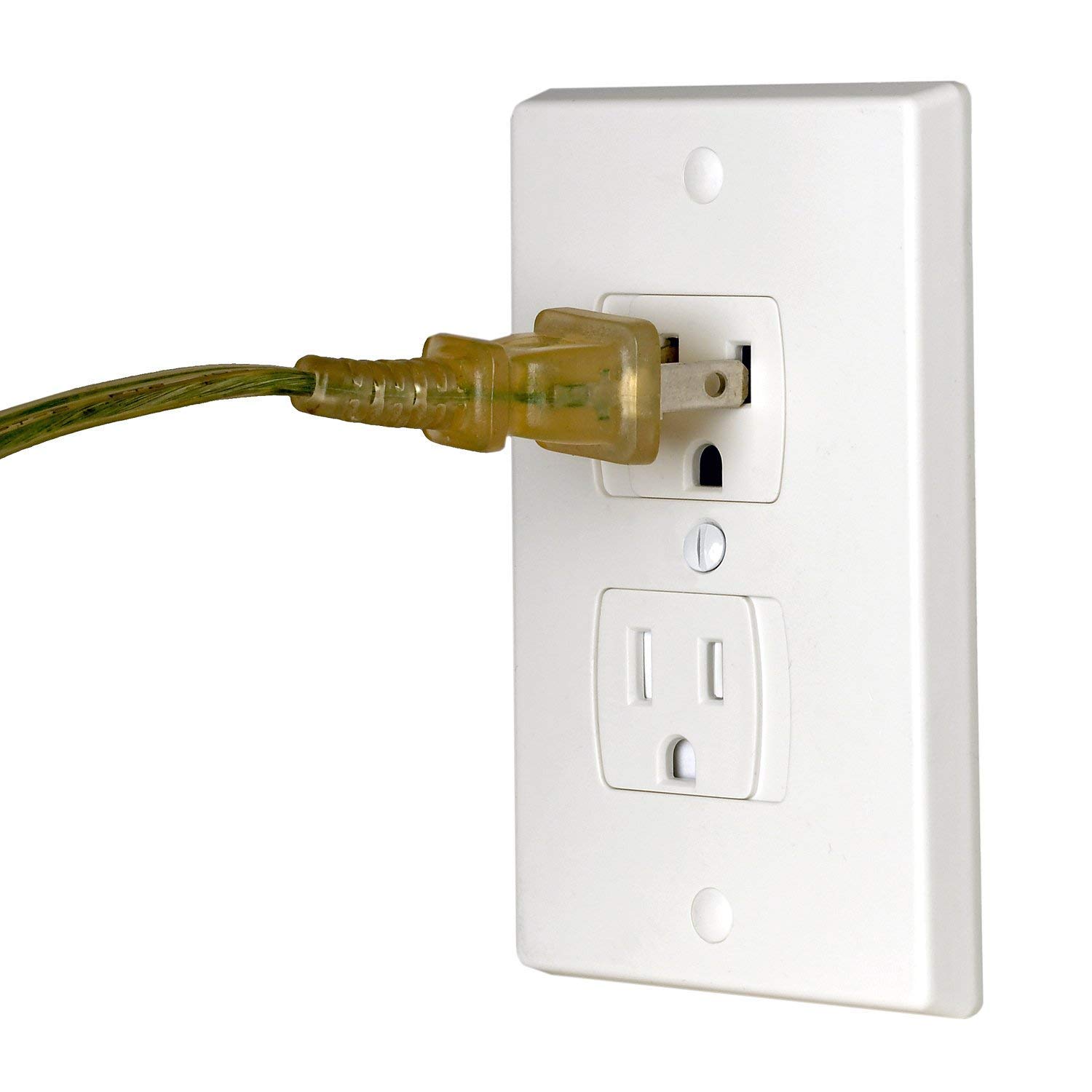 ZizHomeSelfClosingOutletCovers4PackWhiteUniversalElectric