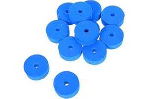 NULYLU 12pcs Lake Blue Cymbal Felt Washers 40mm Drum Felt Pads Double-layer Thick Wool Protection