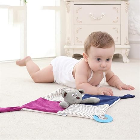 iStary Baby Komforthandtuch Spielzeug Beruhigende Handtuch Neugeborene Baby Babykomfort Liefert Spielzeugschätzchen Geklapper