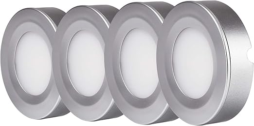 Torchstar Led Under Cabinet Lighting Kit 4pcs 2w Led Puck Lights
