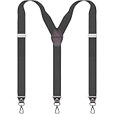 AYOSUSH Hook Suspenders for Men Swivel Hooks Adjustable Elastic Retro Suspenders