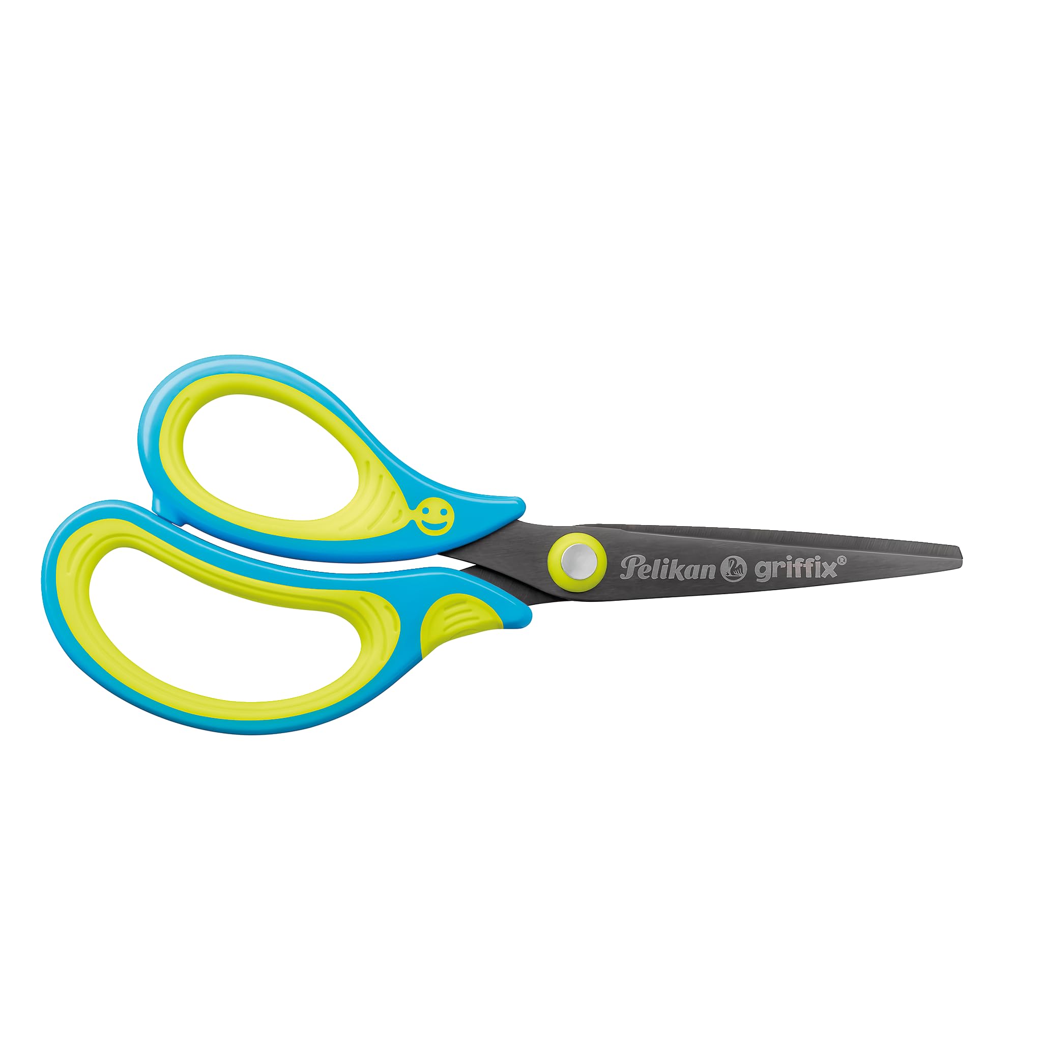 Pelikan Griffix School Scissors for Right-Handed/Left-Handed Users For Left-Handers Neon fresh blue.