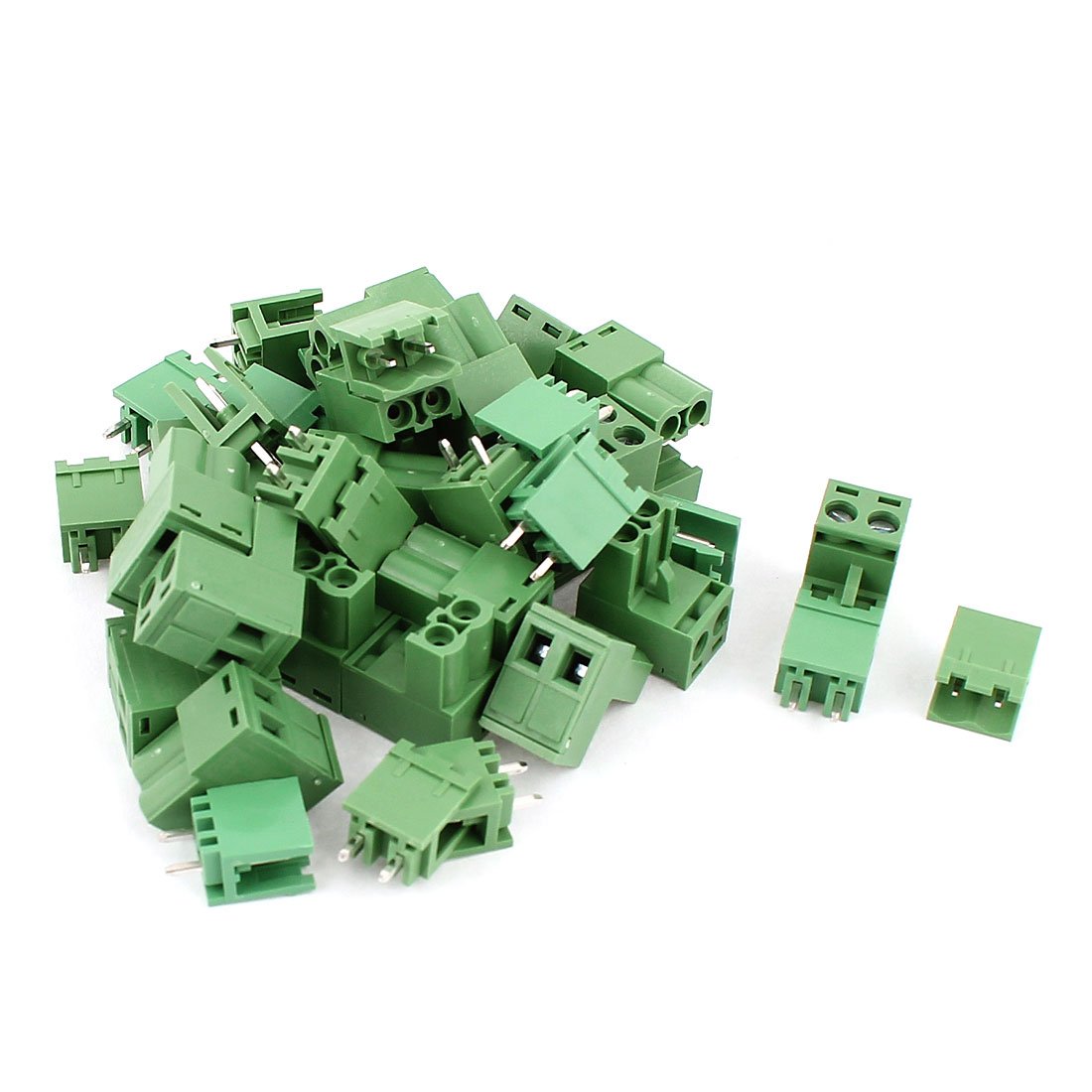 sourcing map 20 Pair 5.08mm Pitch Male Connector Female Socket PCB Screw Terminal Block