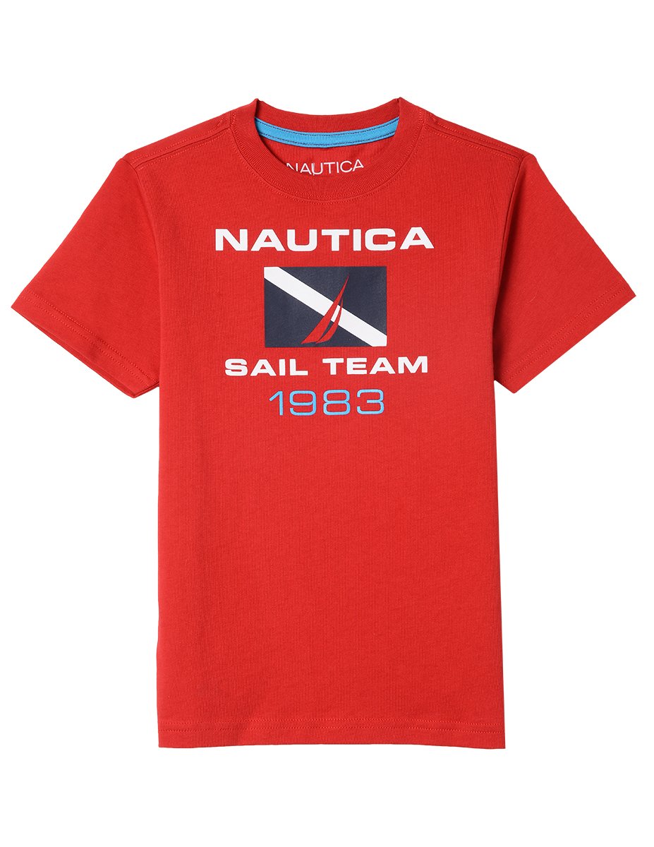 Nautica Boys' Little Short Sleeve Sailing Graphic
