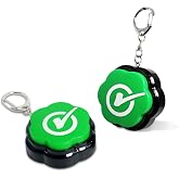 2Pack Right Buzzers, Sound Buttons, Portable Keychain Answer Buzzers Set of 2, Correct Buzzers for Game Show, Right Button for Communication