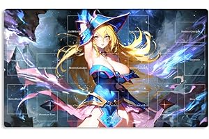 New Mlikemat Playmat Dark Magician Girl TCG CCG OCG Trading Card Game Mat with Zones + Free Bag (ZD014-379-A)