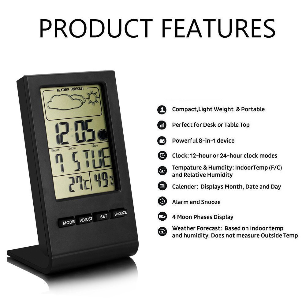 Humidity monitor clock. Humidity monitor clock