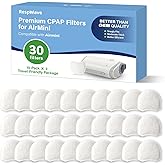 30-Pack Disposable Replacement AirMini CPAP Filters - Compatible with ResMed AirMini Machines, Ultra Fine Filtration for Clean Airflow, Travel &amp; Home Essential CPAP Supplies