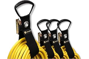 DC Cargo Mall Extension Cord Organizer E-Track Accessories for (Pack of 4) – Keep Cords, Cables, Hoses, Etrack Accessories Organized On E-Track - 17” Hook & Loop Closure Keeps Cables Secure