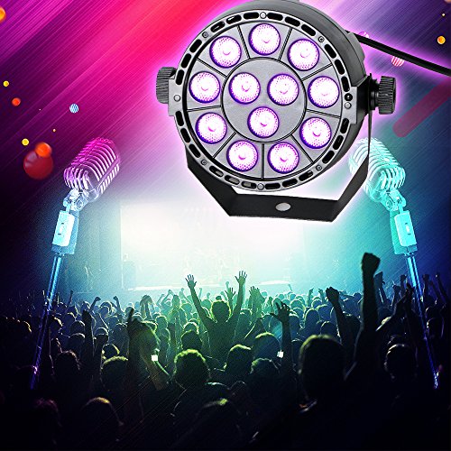 image for Gohyo 36W UV Par Light Black DJ Lights Party 12 Pcs LED Dicso Light St