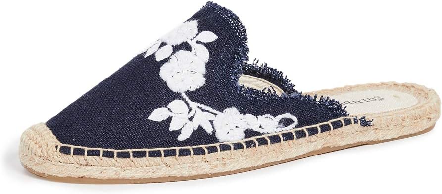 Soludos Women's Frayed Floral Mules Espadrilles