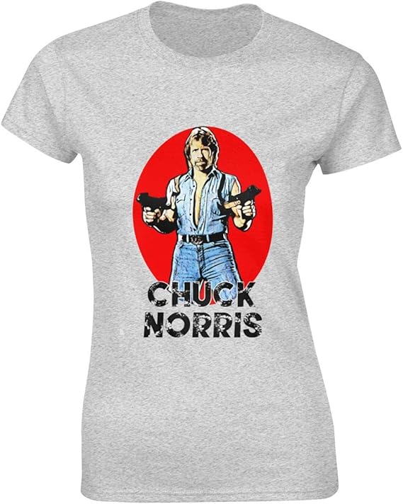 Amazon Co Jp Chuck Norris レディースtシャツファッションプリントトップtシャツギフトblack 服 ファッション小物