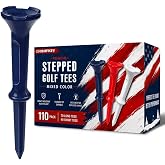 CHAMPKEY Mixed Sizes Golf Tees, Large Cup Head for Better Ball Stability, Stepped Height Design for Consistent Shots