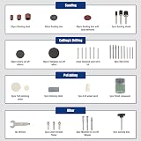 WORKPRO Rotary Tool Accessories Kit 276 pcs 1/8 inch Shank Universal Fitment view 3