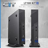 CiT LT100 1 Litre USB3.0 Ultra-Thin Mini-ITX SFF PC Case 120W Adapter Cooler view 2