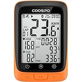 COOSPO Bike Computer Wireless GPS, Cycling Computer GPS Bike Tracker with Bluetooth/ANT+, Waterproof Bicycle Computer GPS Speedometer with Auto Backlight, 2.4 inch LCD Display