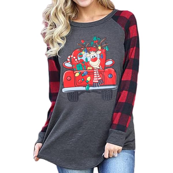 Womens Plus Christmas Long Sleeve Shirts - Österre Produktbild-Vorschau 8