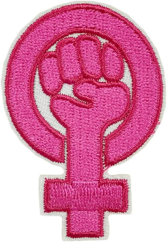 Kamala Harris Girl Power fist Pride Patch, Pink Feminist Resistance Embroidered Iron on sew on Patch Applique for Clothing