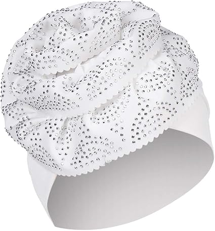 white floral hat