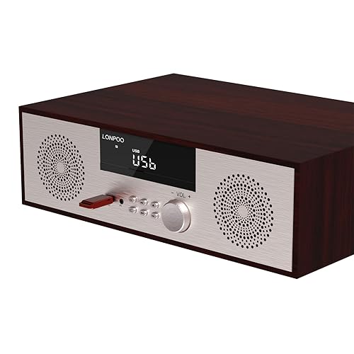LONPOO Stereo System for Home with CD Player，40W Home Stereo