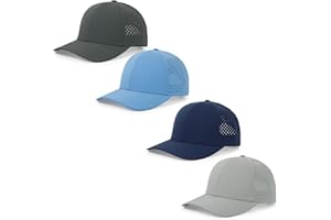 kozinu Quick Dry Baseball Cap Curved Brim Snapback Hat Laser Cut Mesh Ball Cap Golf Ball Cap for Men Women