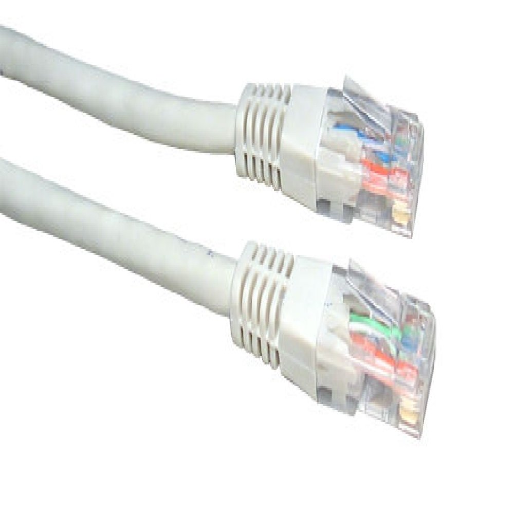 1m WHITE CAT5e Network Cable - Premium Quality - 100% Copper Wire (No copper coated aluminium) - RJ45 - Ethernet - Patch - LAN - Router - Internet