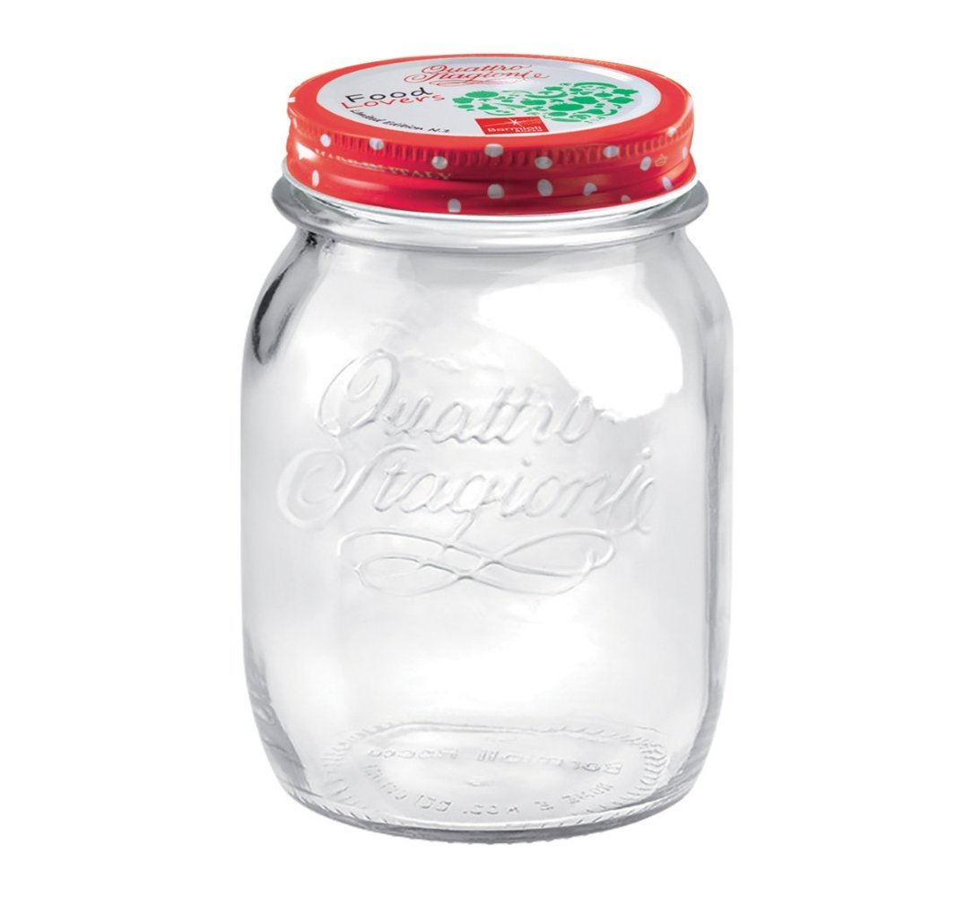 color rojo 70 mm Tapas para amantes de los alimentos Bormioli Rocco