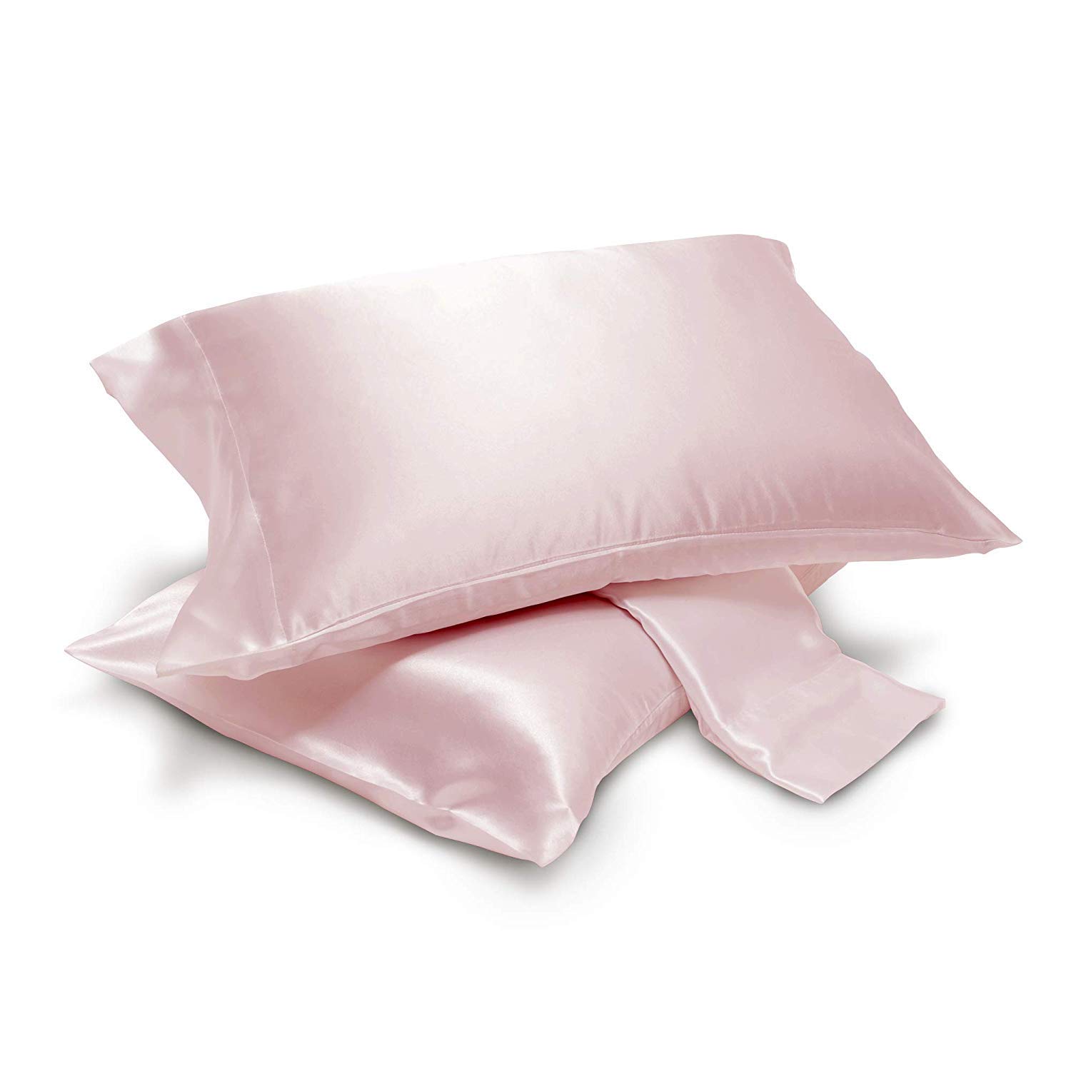 2Piece Silky Satin Pillowcases, Standard/Queen Size 20" X