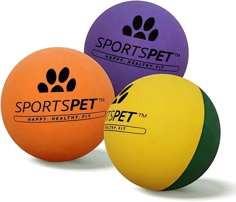 SPORTSPET High Bounce Rubber Dog Balls 