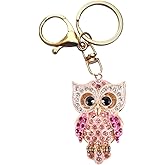 Cute Keychain,Lovely Rhinestone Silicone Key Decoration for Women,Sparkling Keyring Crystal Purse Pendant,Gift to Friends