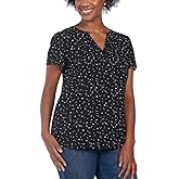 Hilary Radley Ladies' Printed Blouse (M, Black)