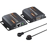 Neoteck HDMI Extender 60m HDMI Repeater with IR Remote 1080P HDMI Ethernet Network Extender over Single RJ45 Cat6 Cat7 Cables for PC DVD Sky HD Box PS3 PS4 Satellite Box and More Devices