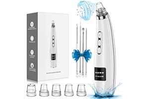 FREESHOW Blackhead Remover Pore Vacuum Upgraded Facial Pore Cleaner Electric Comedone Whitehead Extractor Tool-5 Suction Power,5 Probes,USB Rechargeable Blackhead Vacuum Kit for Women & Men