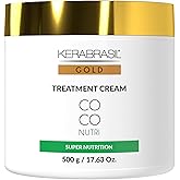 Kerabrasil Coconut Moisture - Deep Hydration with Natural Coconut Oil, Keratin-Enhanced for Strength, Frizz Control, Ideal for Daily Use, Tropical Hair Care (Treatment)