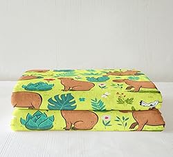 Capybaras Fuzzy Blanket Throw 50"x60" Cute Animals