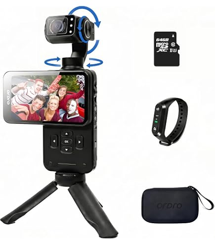 Amazon.com : ORDRO M5 Pocket Camera 3 Axis Gimbal Stablization
