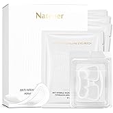 Natener PDRN 4 pairs Micro Eye Patches + 4 pairs Crows Feet Wrinkle Patches, Under Eye Patches for Puffy eyes, Dark Circles & Wrinkle | Hyaluronic, Kojic Acid, Collageen, Peptides, VC, Niacinamide