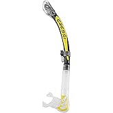 Cressi Foldable Adult Dry Snorkel for Scuba Diving, Snorkeling | Alpha Ultra Dry Made in Italy