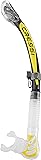 Cressi Alpha Ultra Dry Snorkel, Clear/Yellow