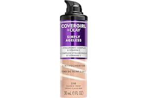 COVERGIRL+Olay Simply Ageless 3-in-1 Liquid Foundation Classic Ivory, 1 Ounce (packaging may vary)