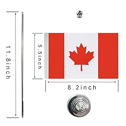 WXTWK 2 Pack Canada Flag Canadian Desk Flag Small