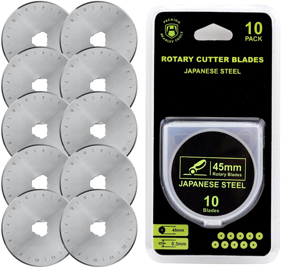 Compatible Olfa 45mm Rotary Cutter Blade x 10 Blades