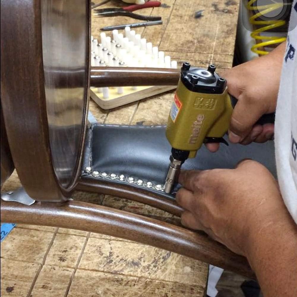 meite 1170 Diameter 29/64-Inch Pneumatic Deco Nailer Decorative Nailer Air Drawing Pin Gun for Upholstered Furniture - - 
