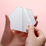 Runmeihe 24Pcs Mirror Wall Tiles Hexagon Silver Acrylic Decor view 4
