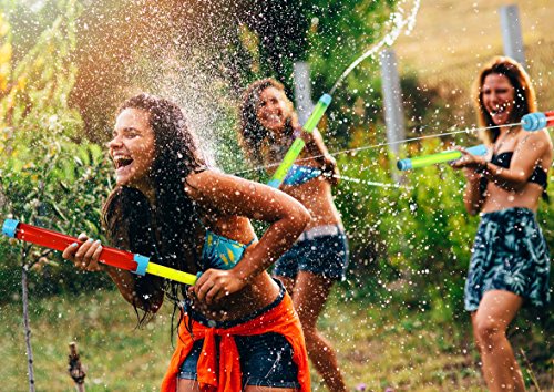 12 Pack Water Blaster Soaker Gun Super Long Ranged Pump Action Water Gun Summer Swimming Pool Toys Beach Sand Water Fight Game for Kids - Thumbnail 7